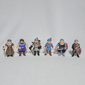 Vintage 1986 Soma 2"‎ Robin Hood Rubber Figures - Lot Of 6